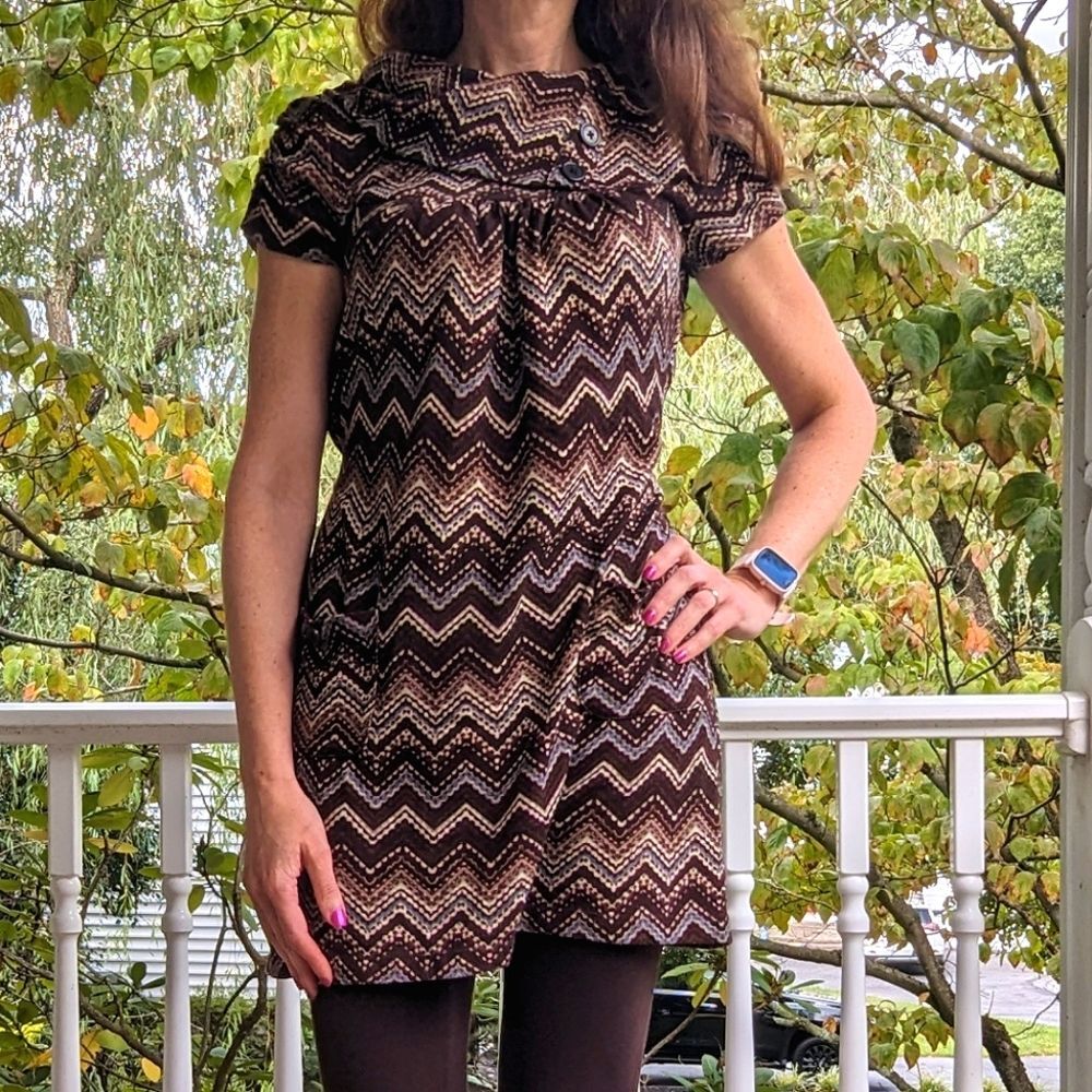 Y2K Speechless Zig Zag Dress S